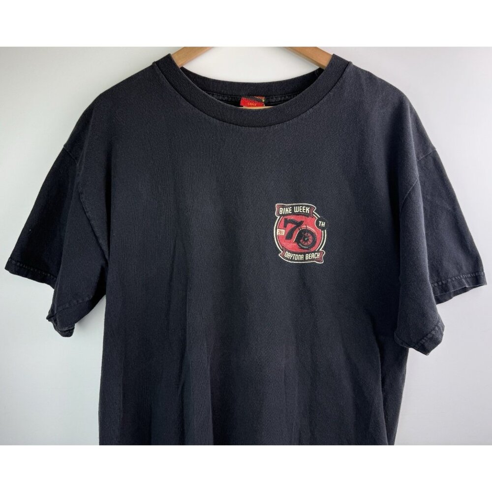 Harley-Davidson Daytona Beach Bike Week 70th Anniversary 2011 T-Shirt Sz Large - Picture 5 of 11